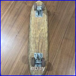 Vintage 1960s Wooden/Wood Nash Shark Skateboard Skate Board withSteel Metal Wheels