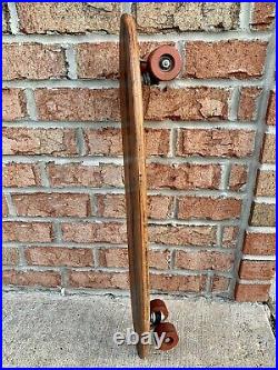 Vintage 1965 Sears Wood Hot Dog Sidewalk Surfer Skateboard with Clay Wheels