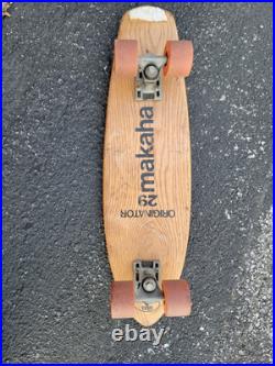 Vintage 1970's MAKAHA ORIGINATOR 29 Oak Wood ORIGINAL COMPLETE SKATEBOARD RARE