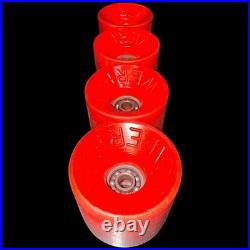 Vintage 1970's Powerflex 3 Skateboard Wheels 58mm 78a Orange Original Old School