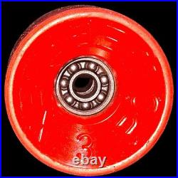 Vintage 1970's Powerflex 3 Skateboard Wheels 58mm 78a Orange Original Old School