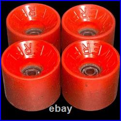 Vintage 1970's Powerflex 3 Skateboard Wheels 58mm 78a Orange Original Old School