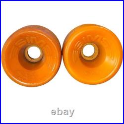 Vintage 1970's Sims Snake Conical Skateboard Wheels Original In Yellow & Red