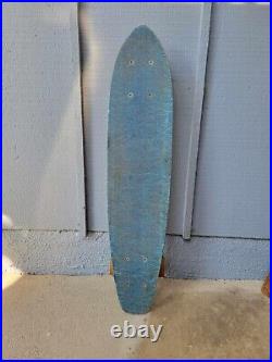 Vintage 1970's True Glide Streaker Fiberglass Skateboard 27 Model Blue