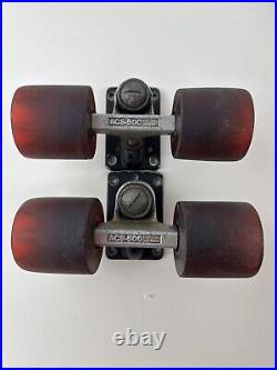 Vintage 1970s ACS-500 Skateboard Trucks with Sims Pure Juice Wheels
