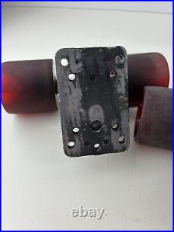 Vintage 1970s ACS-500 Skateboard Trucks with Sims Pure Juice Wheels