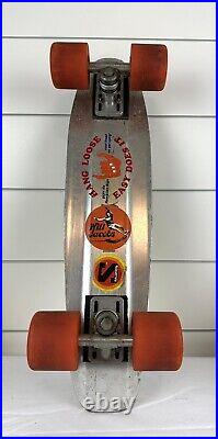 Vintage 1970s Aluminum Slalom Skateboard Downhill Bel-Air Bolts Wheels 23