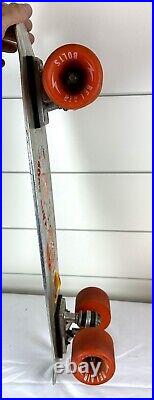 Vintage 1970s Aluminum Slalom Skateboard Downhill Bel-Air Bolts Wheels 23