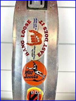 Vintage 1970s Aluminum Slalom Skateboard Downhill Bel-Air Bolts Wheels 23