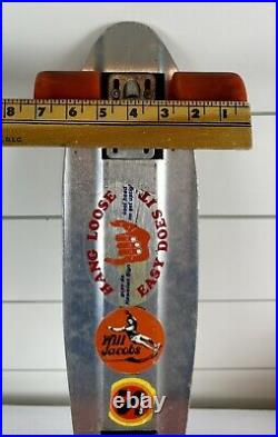 Vintage 1970s Aluminum Slalom Skateboard Downhill Bel-Air Bolts Wheels 23