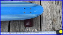 Vintage 1970s Anodized Blue Aluminum Skateboard 25 1/2 Long
