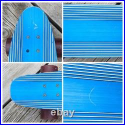 Vintage 1970s Anodized Blue Aluminum Skateboard 25 1/2 Long