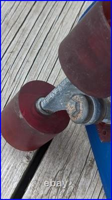 Vintage 1970s Anodized Blue Aluminum Skateboard 25 1/2 Long