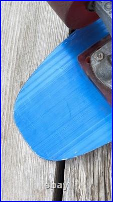 Vintage 1970s Anodized Blue Aluminum Skateboard 25 1/2 Long