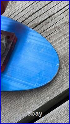 Vintage 1970s Anodized Blue Aluminum Skateboard 25 1/2 Long