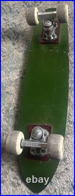 Vintage 1970s BANZAI Aluminum Green SkateBoard Deck Retro