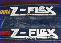 Vintage 1970s Blue Z-FLEX Skateboard Deck Sea Breeze Skid Plate Dogtown