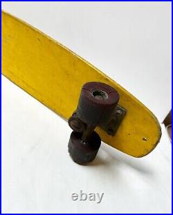 Vintage 1970s Hang Ten Fiberglass Skateboard With Trucks Wheels Great Wall Hanger