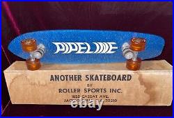 Vintage 1970s NOS Fiberglass Skateboard PIPELINE by Roller Sports Wheels ZEPHYR