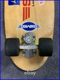 Vintage 1970s Sims Lonnie Toft Model Skateboard LAZER Trucks Kryptonics Wheels