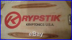 Vintage 1979 Kryptonics KRYPSTIK Complete Skateboard with Trackers & SIMS Snakes