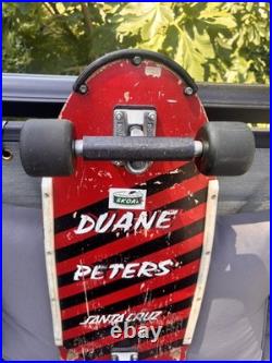 Vintage 1980 Duane Peters Skateboard (very Rare 8 Bar Version)