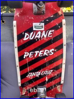 Vintage 1980 Duane Peters Skateboard (very Rare 8 Bar Version)