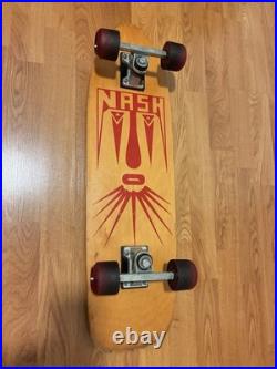 Vintage 1980's Nash Skateboard Wood Deck Original Park Trucks Red Wheels Mint