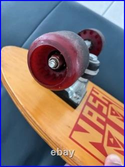 Vintage 1980's Nash Skateboard Wood Deck Original Park Trucks Red Wheels Mint