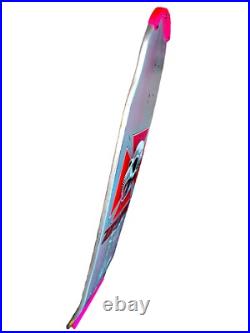 Vintage 1980's Powell Peralta Tony Hawk Skateboard Deck Bird Skull Pink & Silver