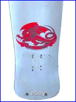 Vintage 1980's Powell Peralta Tony Hawk Skateboard Deck Bird Skull Pink & Silver