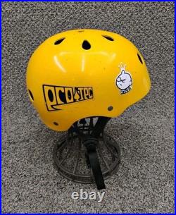 Vintage 1980's Pro-Tec Water Sports Helmet Model Yellow BMX Skateboarding USA
