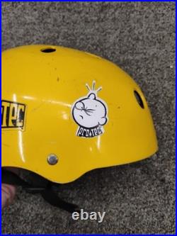 Vintage 1980's Pro-Tec Water Sports Helmet Model Yellow BMX Skateboarding USA