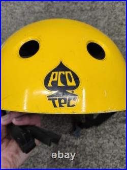 Vintage 1980's Pro-Tec Water Sports Helmet Model Yellow BMX Skateboarding USA