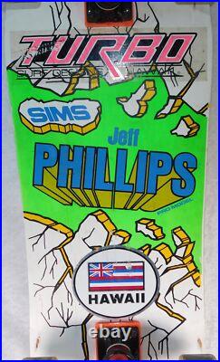 Vintage 1980's Sims Jeff Phillips Pro Breakout Powell Peralta Wheels Skateboard Vintage 1980's Sims Jeff Phillips Pro Breakout Powell Peralta Wheels Skateboard
