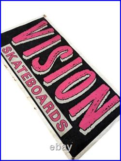 Vintage 1980's Vision Skateboard Banner/ 47 x 24 / One Sided/ Collectors Item