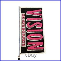Vintage 1980's Vision Skateboard Banner/ 47 x 24 / One Sided/ Collectors Item