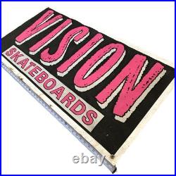 Vintage 1980's Vision Skateboard Banner/ 47 x 24 / One Sided/ Collectors Item