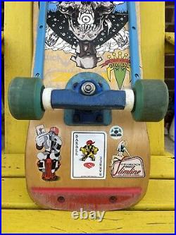 Vintage 1980's Zorlac Metallica Skateboard with Powell Peralta G Bones Wheels