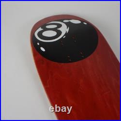 Vintage 1980s New School Skateboards NOS New School 8 Ball Deck Red Stain NOS