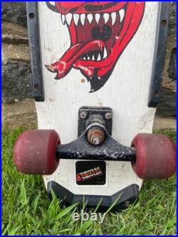 Vintage 1980s OG Variflex Diablo Red Devil White Complete Skateboard 80's Vintage 1980s OG Variflex Diablo Red Devil White Complete Skateboard 80's