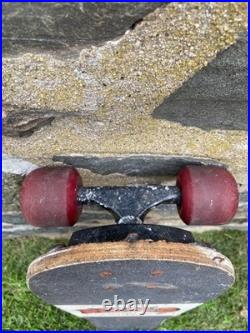 Vintage 1980s OG Variflex Diablo Red Devil White Complete Skateboard 80's