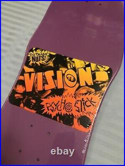 Vintage 1980s Reissue Vision PSYCHO STICK Skateboard Original Shape 10x30 New