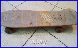 Vintage 1980s Santa Cruz Rob Roskopp Face Skateboard with 4 Bullet 66 Wheels