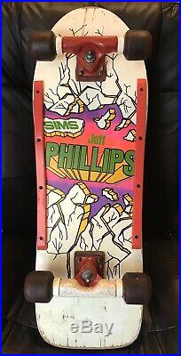 Vintage 1980s Sims Jeff Phillips Pro Model Complete Skateboard