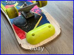 Vintage 1980s Skateboard with Extreme Sports Deck Artwork HEAVY WEAR, SOLD AS IS