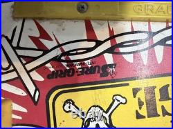 Vintage 1980s Sure-Grip High Voltage Skateboard COMPLETE Rails Tailbone Nosebone