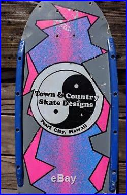 Vintage 1980s T&C TOWN AND COUNTRY 1984 SKATEBOARD Powell Sims vision Hawaii