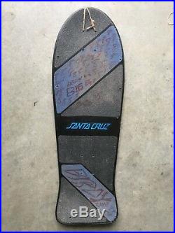 Vintage 1984 / 1986 Santa Cruz Skateboards Airtech Foam Slasher Grosso Kendall