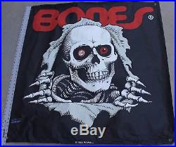 Vintage 1984 Powell Peralta Bones Ripper Skate Shop Banner Display Poster 45